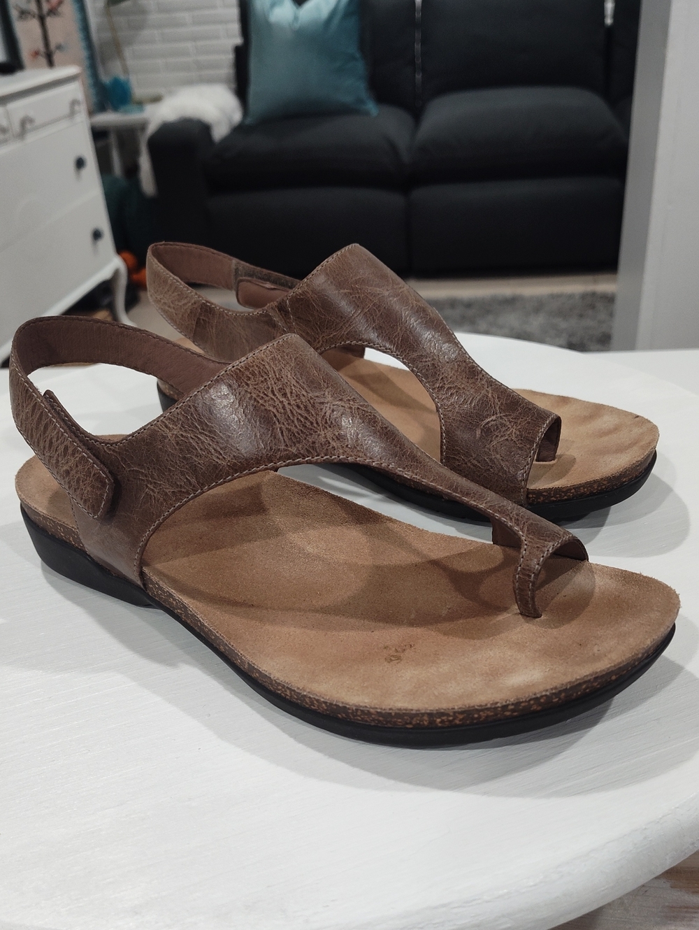 Dansko Reece Brown Leather Comfort Sandals for Women Size 38